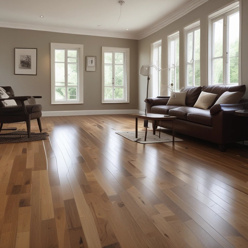 Photo of a craftsman fitting timber flooring in a bright Canterbury home.