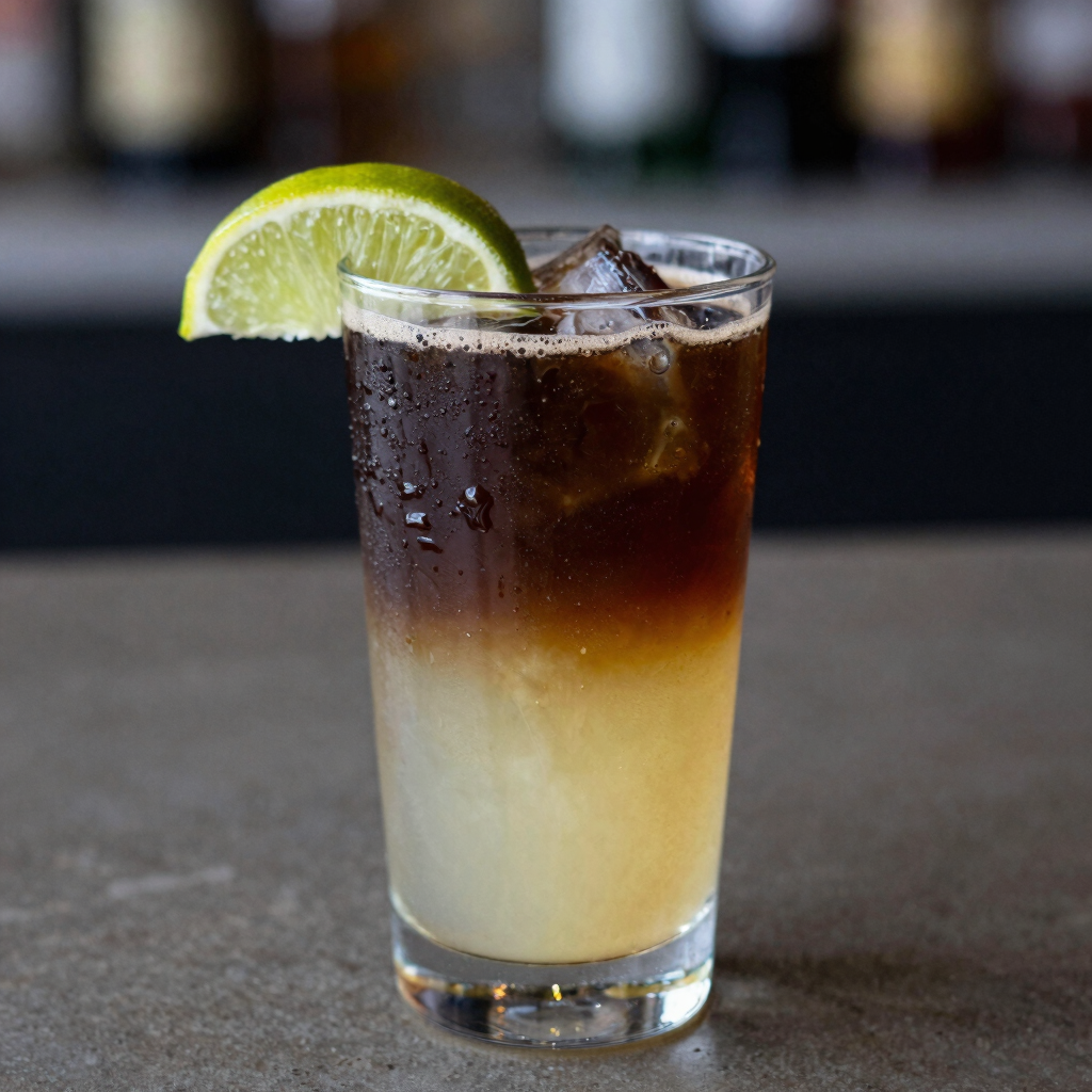 a powdered pastry sitting on top of a black table