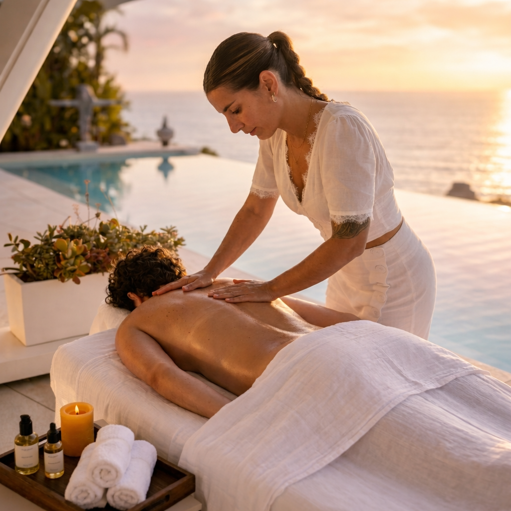 Mobile massage service in Ibiza villa
