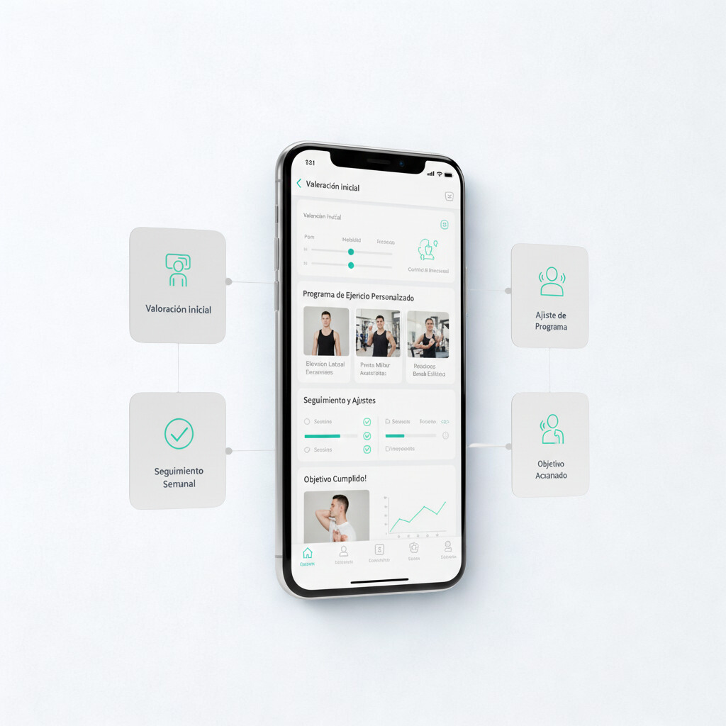 Programa online de rehabilitación de hombro guiado por fisioterapeuta