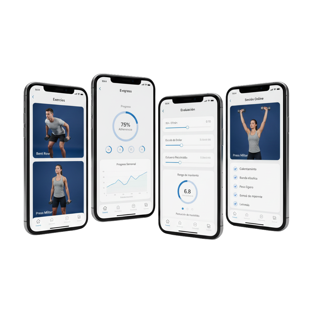 Programa online de rehabilitación de hombro guiado por fisioterapeuta