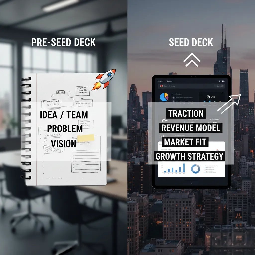 Pre-Seed vs. Seed Pitch Decks The Shift from Who to How