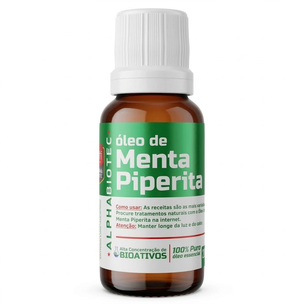 Óleo de menta piperita puro produtos naturais Alphabiotec