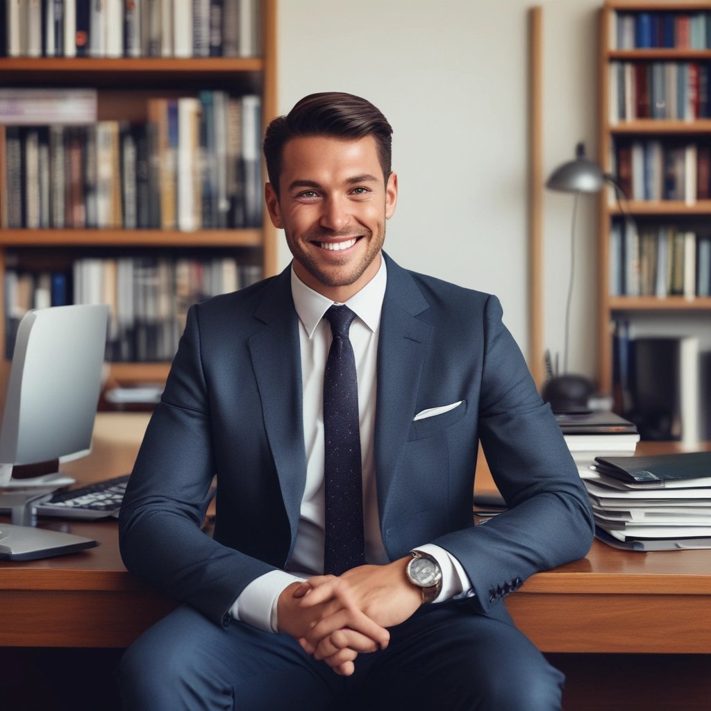 A happy person filling out a registration form on a laptop.