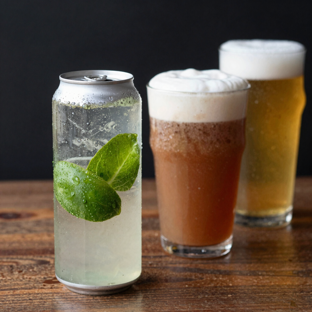 A vibrant mobile tap trailer with four taps pouring craft beers and cocktails at an outdoor event.