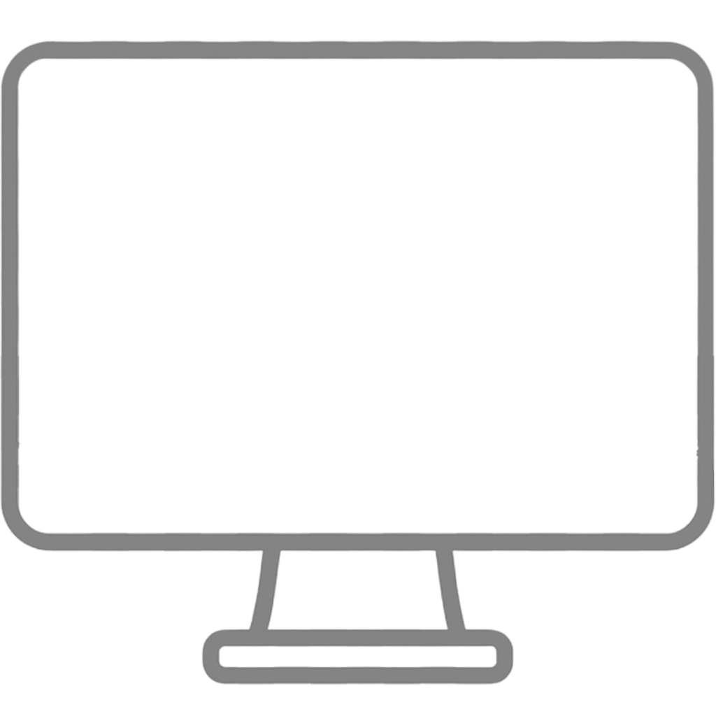 Ilustración de silueta monitor