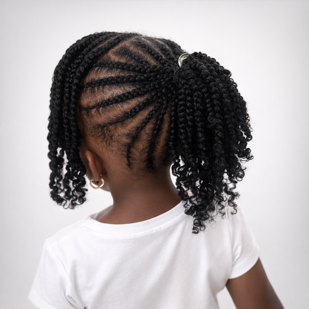 Little Girl's Natural Hair Braided