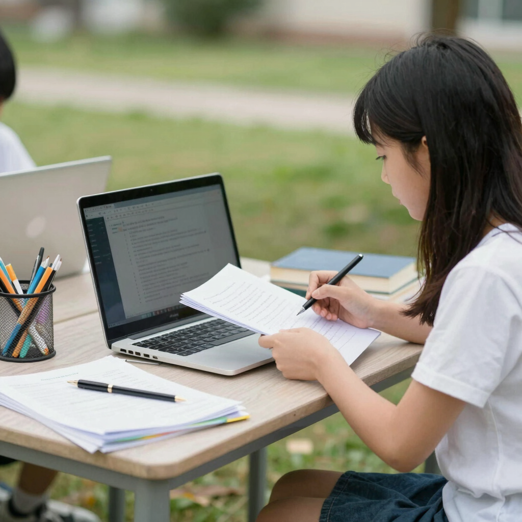 A bright classroom filled with engaged students and a teacher guiding a hands-on science project.