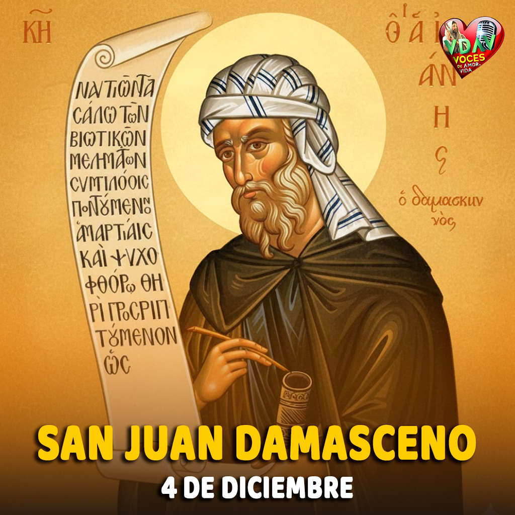 San Juan Damasceno santo 4 de diciembre
