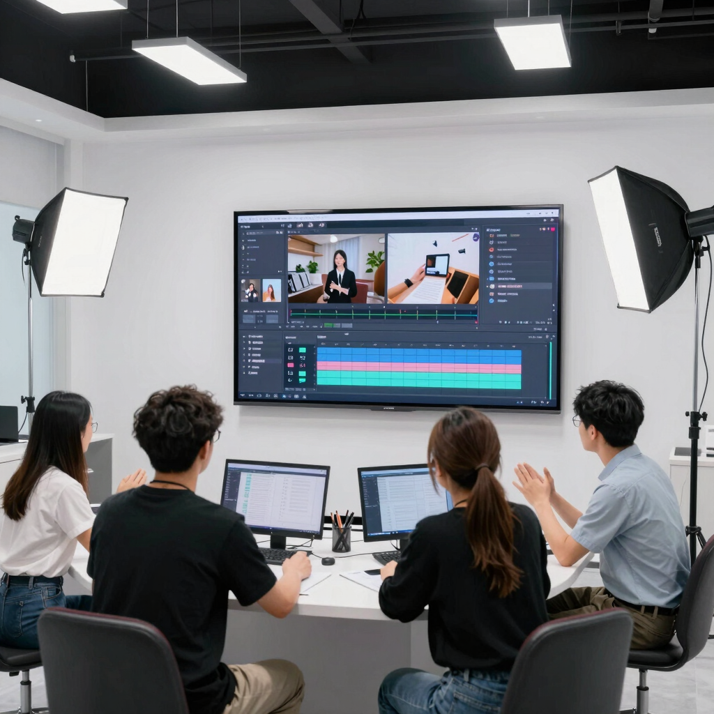 A vibrant TikTok influencer filming engaging content with a smartphone.