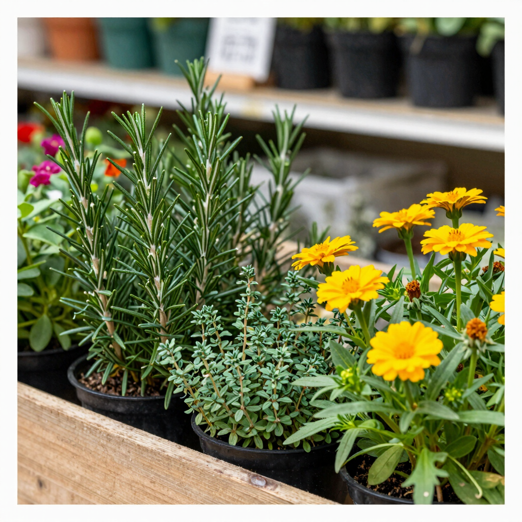 Hands gently harvesting fresh herbs and flowers in a sunlit garden setting.