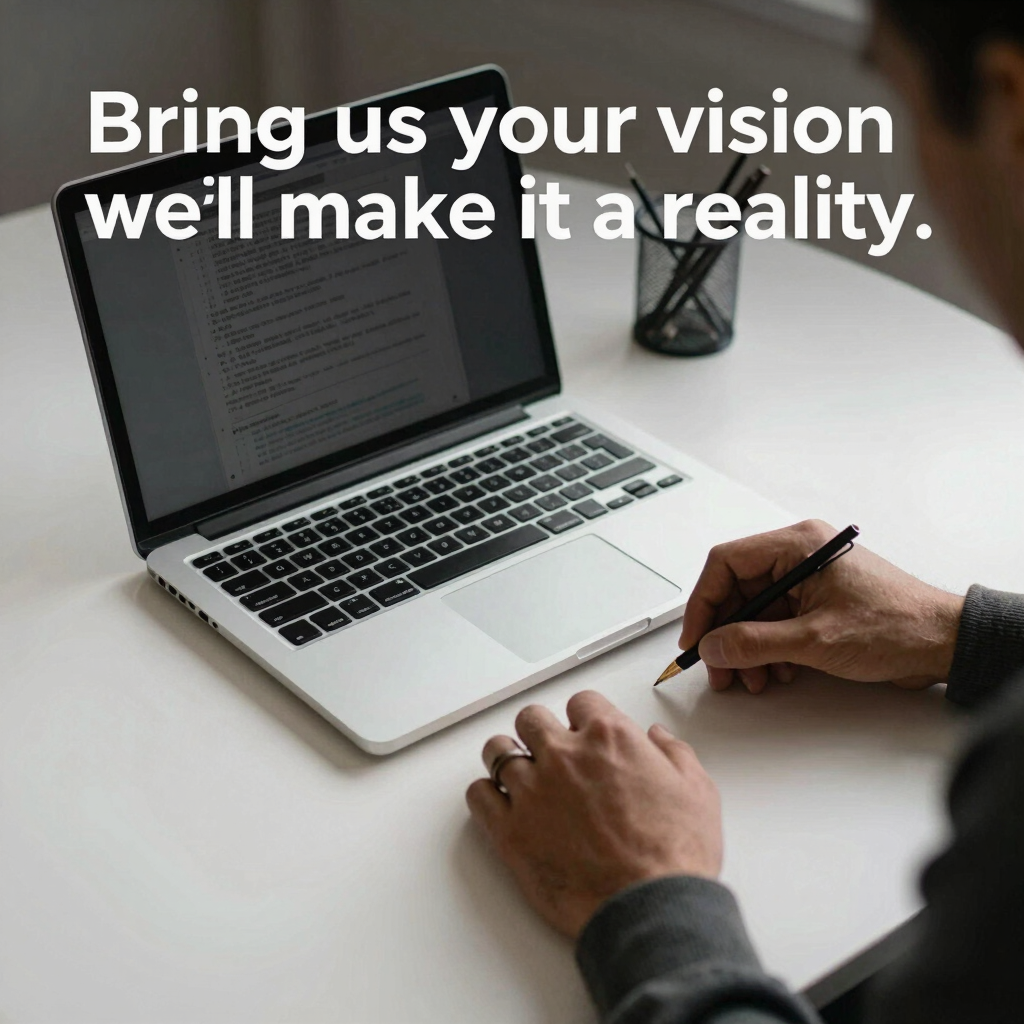 A modern construction site with workers assembling steel framework under a cloudy sky.