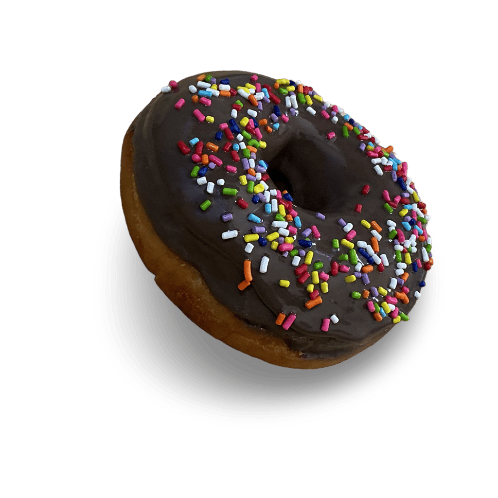 Donas fritas con chocolate casero receta casera con chispas de colores
