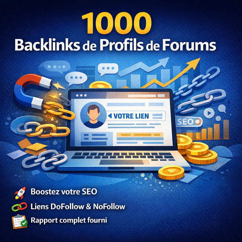 Boostez votre référencement avec 1000 backlinks de profils de forums