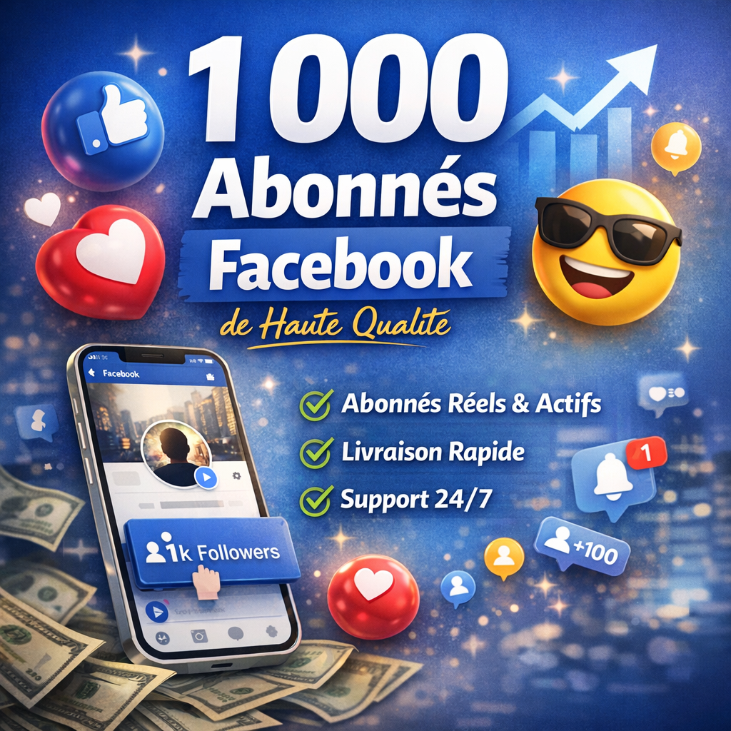 Boostez Votre Présence Facebook Avec 1 000 Abonnés de Haute Qualité 