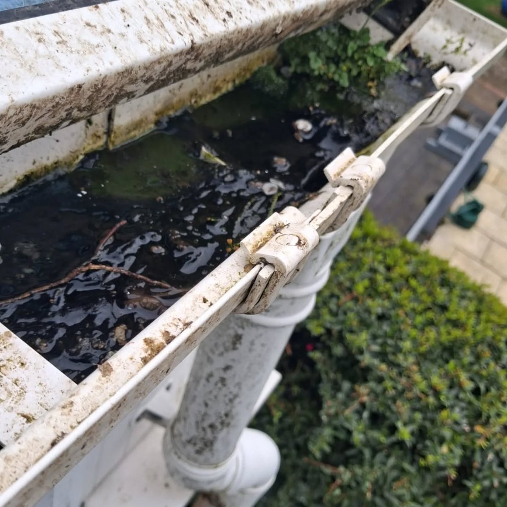 Clean gutters without ladders