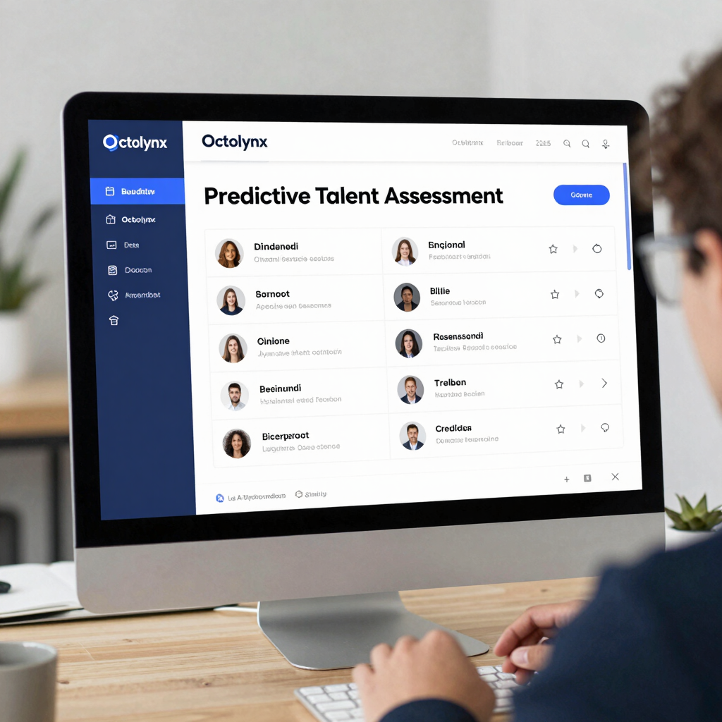Octolynx AI-based predictive talent assessment platform showing team collaboration and domain expertise features.
