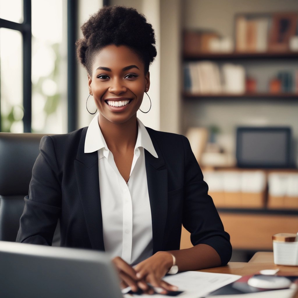 A warm office scene showing the t smart digital team collaborating around laptops with navy and electric blue accents in the workspace.