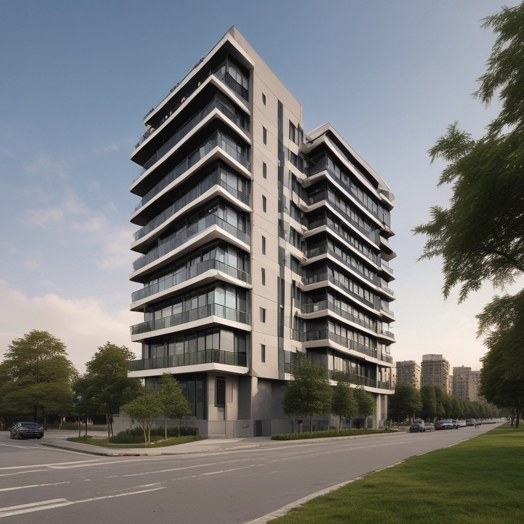 Professional lawyer reviewing real estate documents in an office