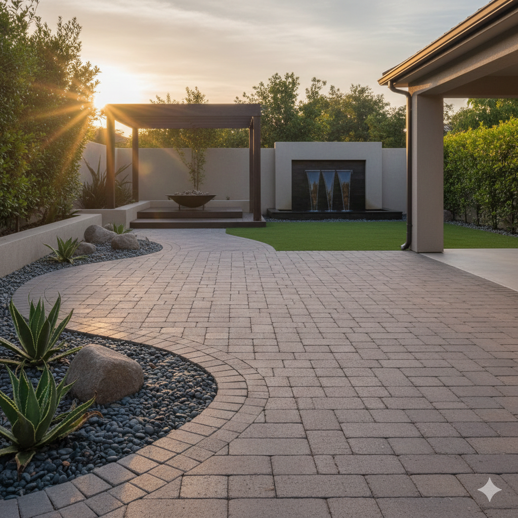 Model de montaj pavaj Cubic, cuburi aranjate în model clasic tip piatră cubică