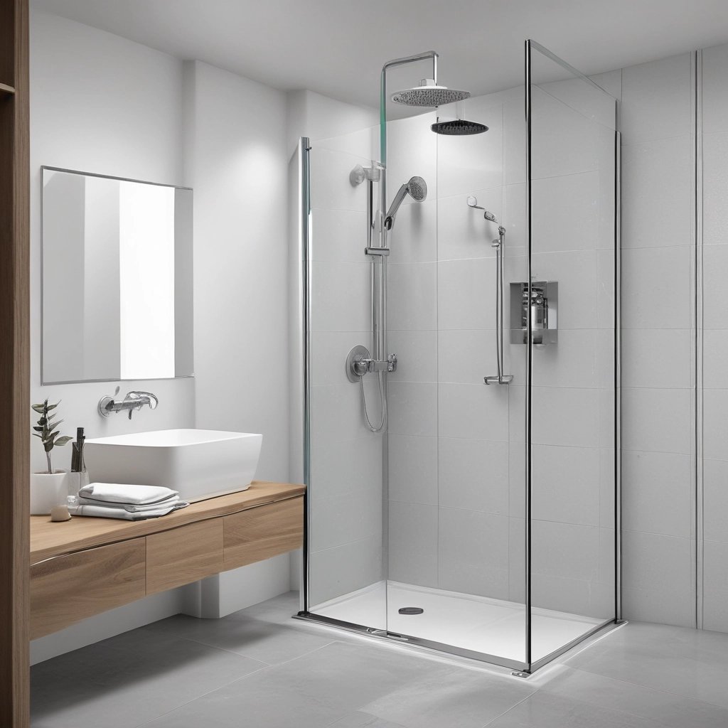 Selection of kitchen sinks and faucets arranged neatly in a store display.