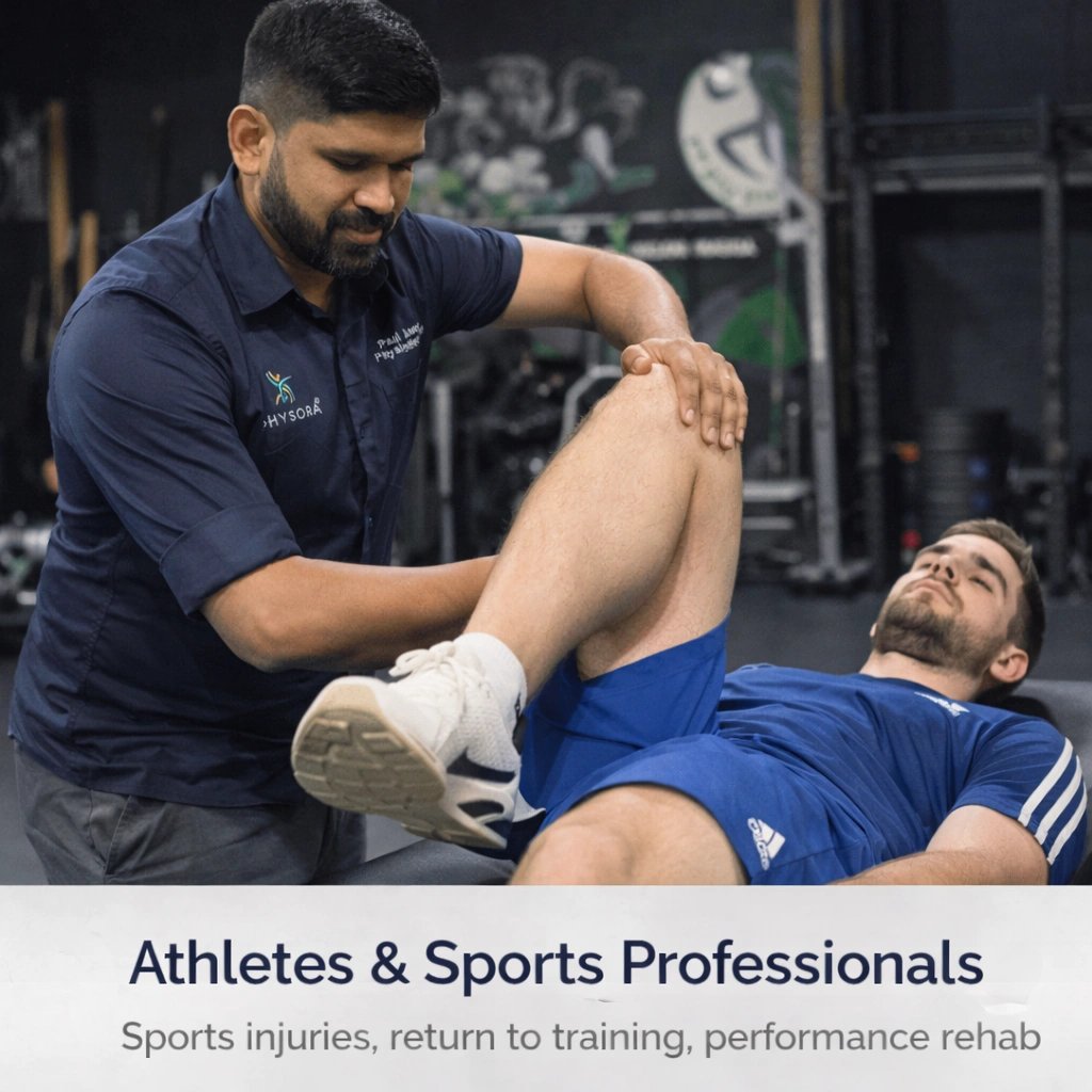 Sports physiotherapy for athletes and return to training in Neath.