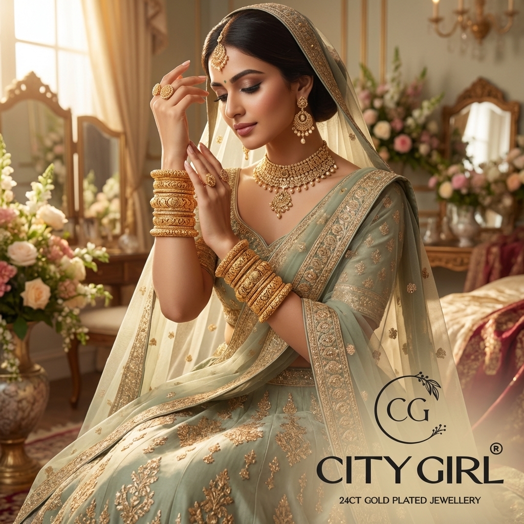 Guaranteed gold plated bangles India — premium handcrafted jewellery - Bridal Wear 