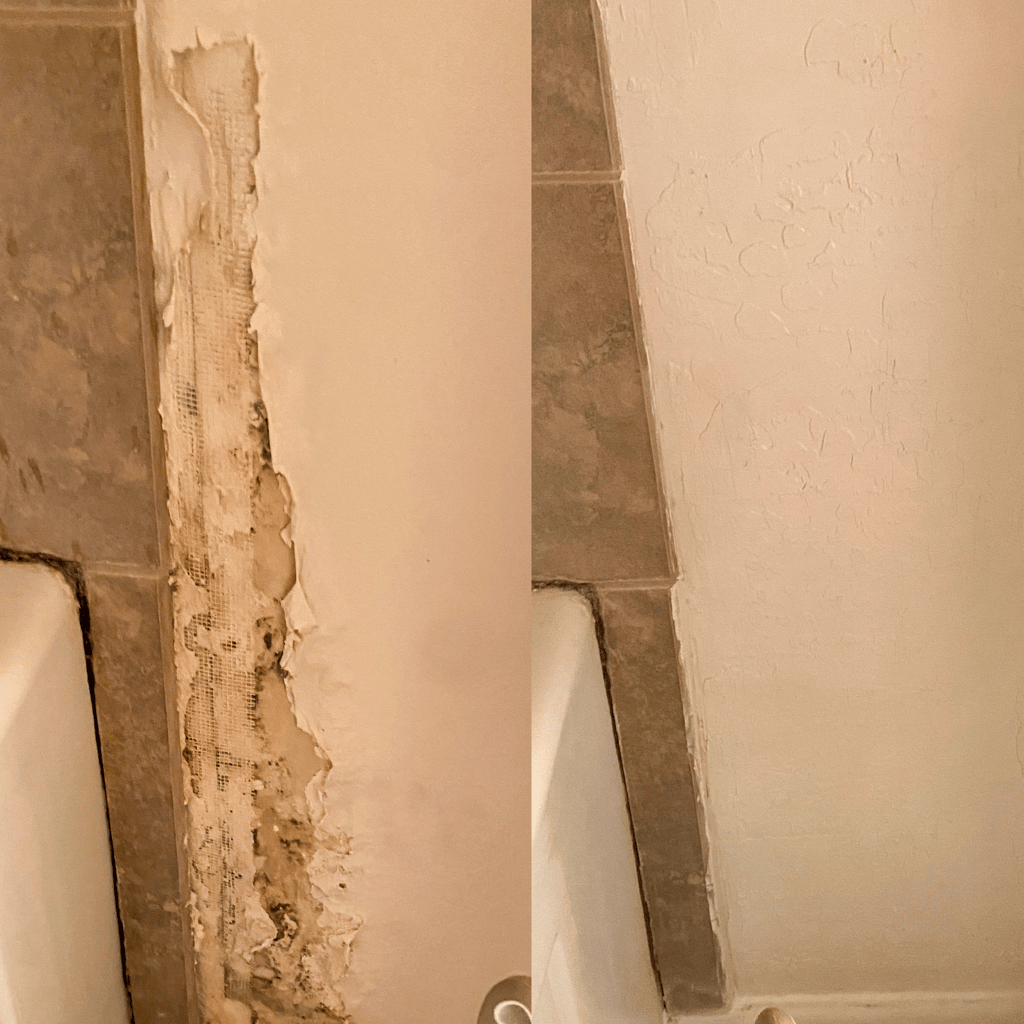 Drywall repair from water leak