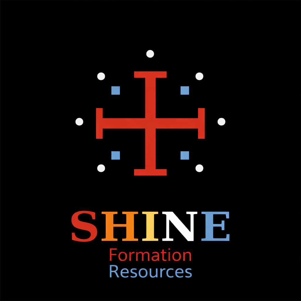 SHINE Formation Resources Logo Red Jerusalem Cross