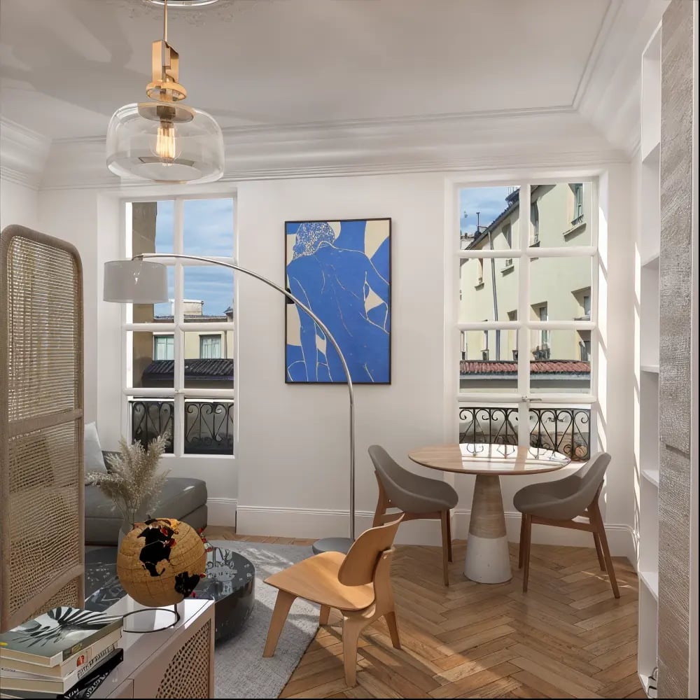 Coin salle à manger et design intérieur projet Montbauron, Nina Poma Studio.