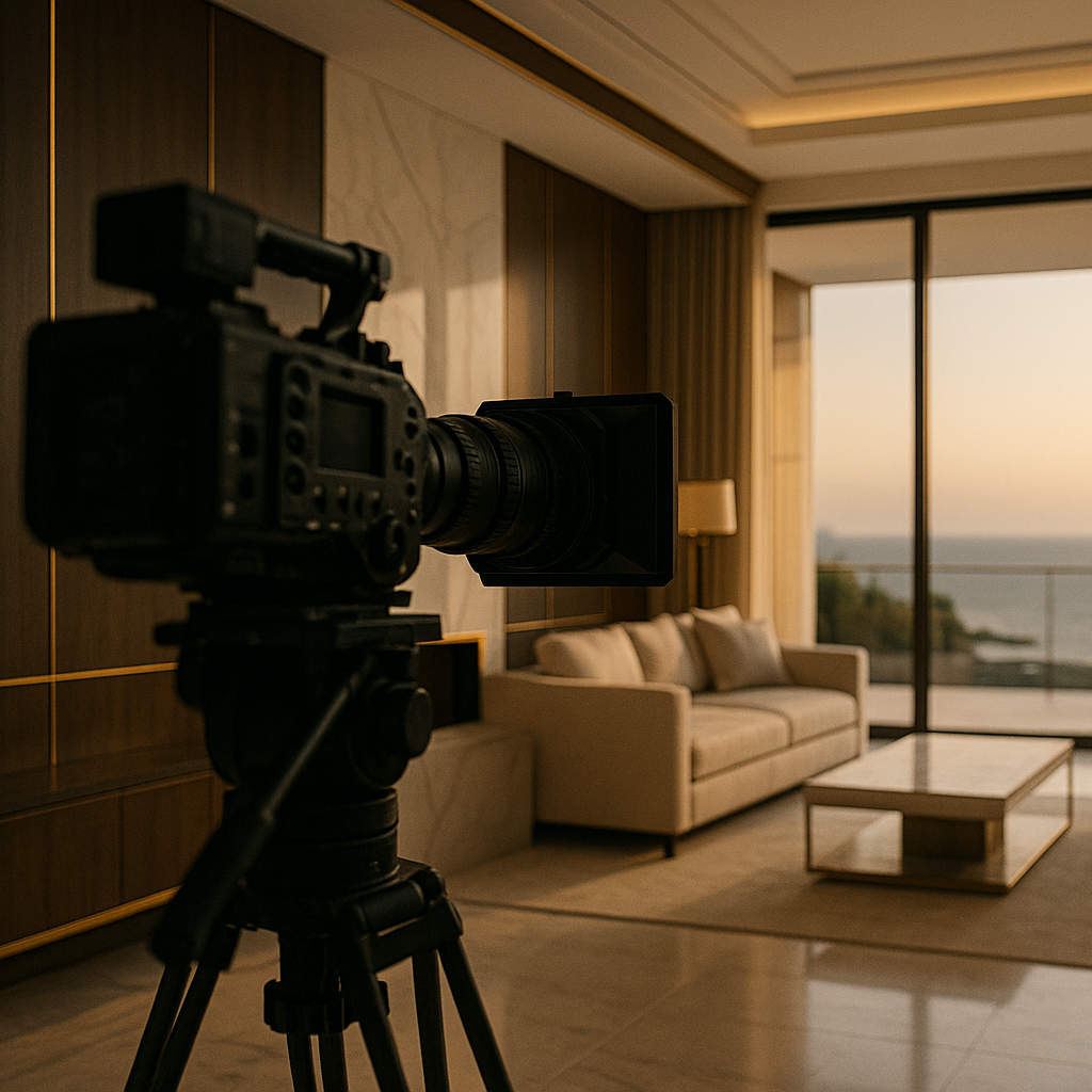 Hochwertiges Immobilienvideo mit Drohnenaufnahmen