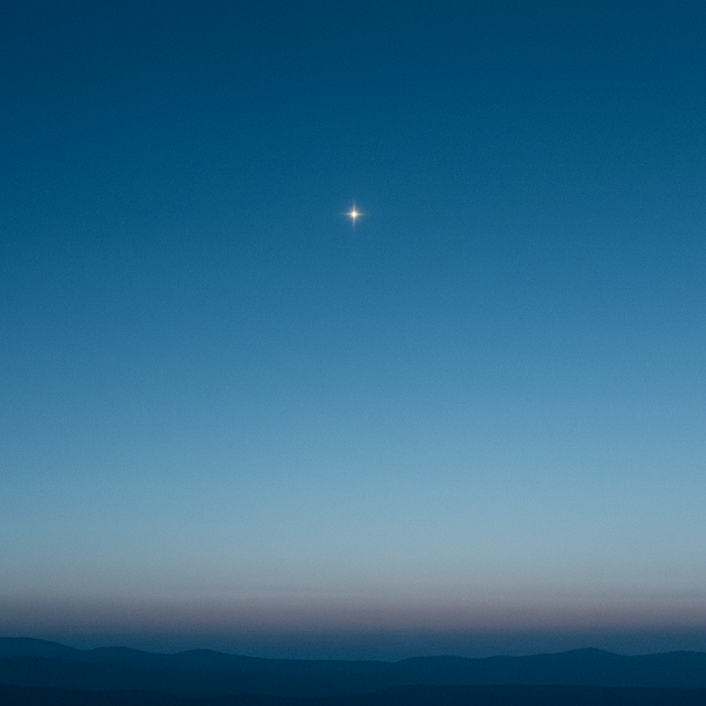 A single star in the early morning sky — Nietzsche’s “dancing star