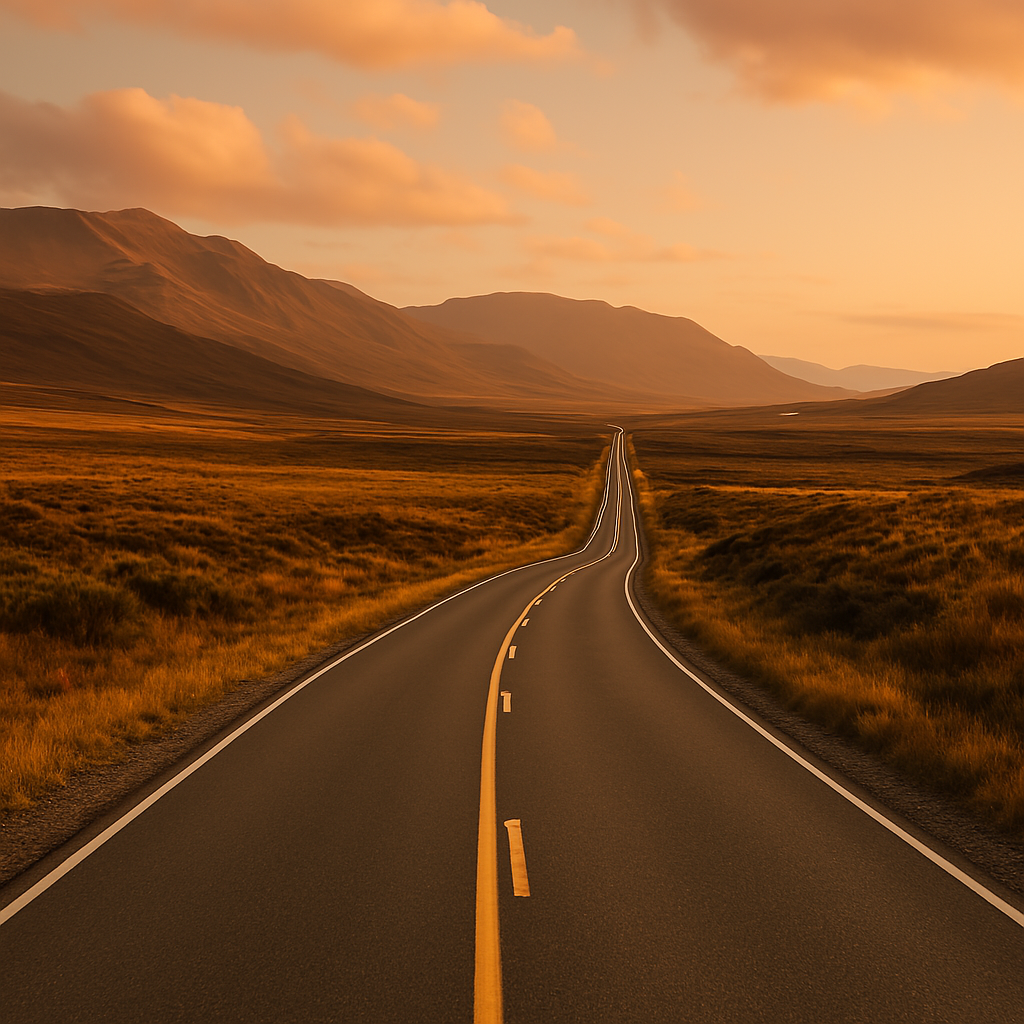 A long winding road symbolizing the long journey of life.