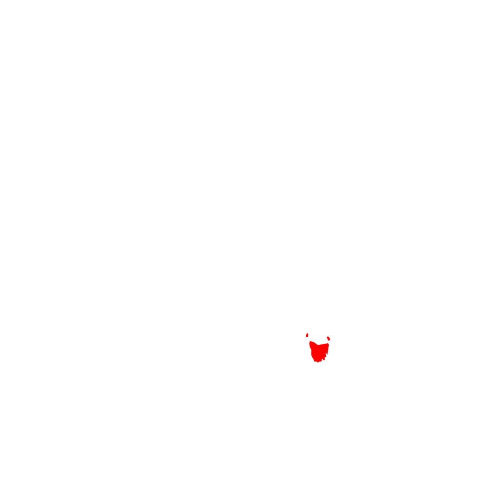 map of Australia highlighting Tasmania