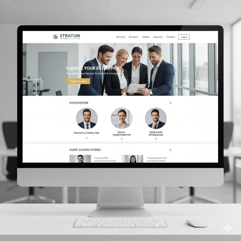 an image of a website selling business services