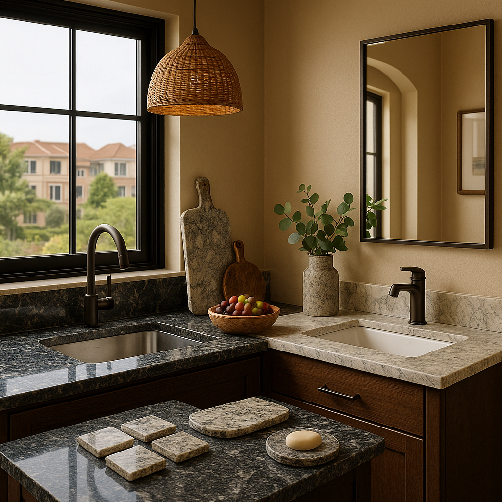 Leftover granite slabs
