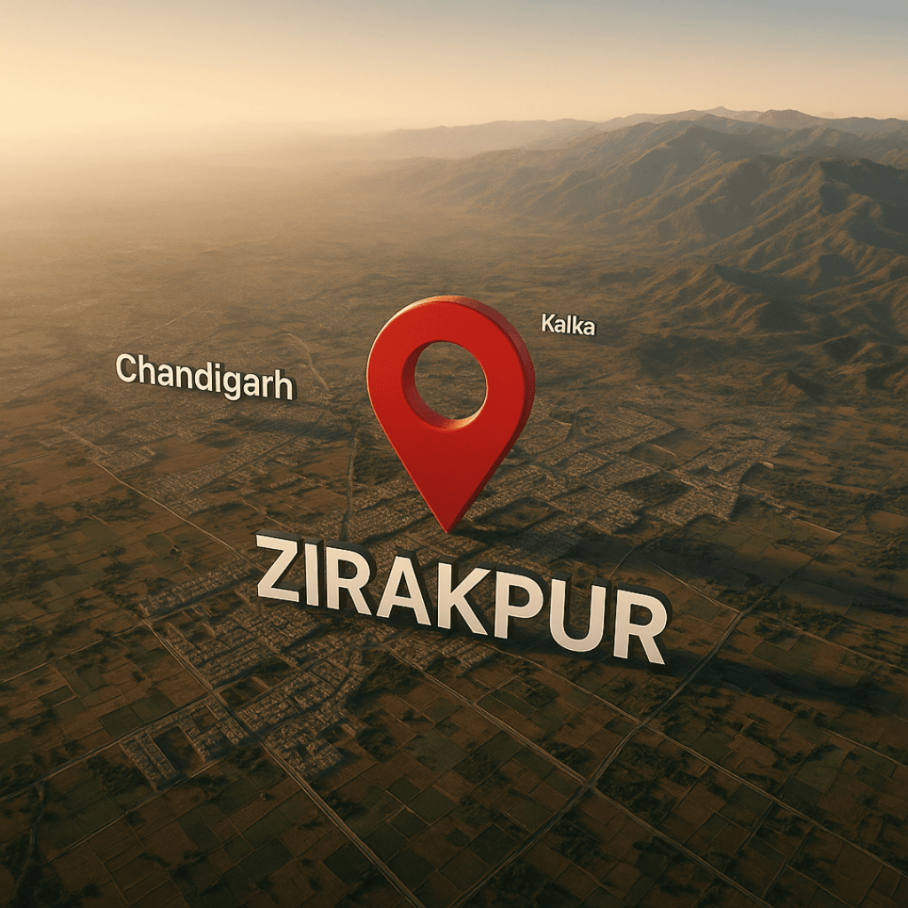 zirakpur location pin on map