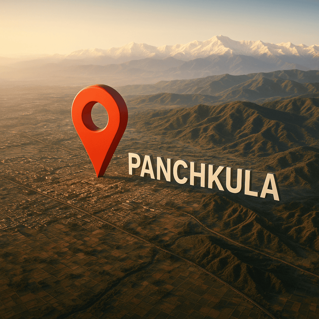 panchkula location pin on map