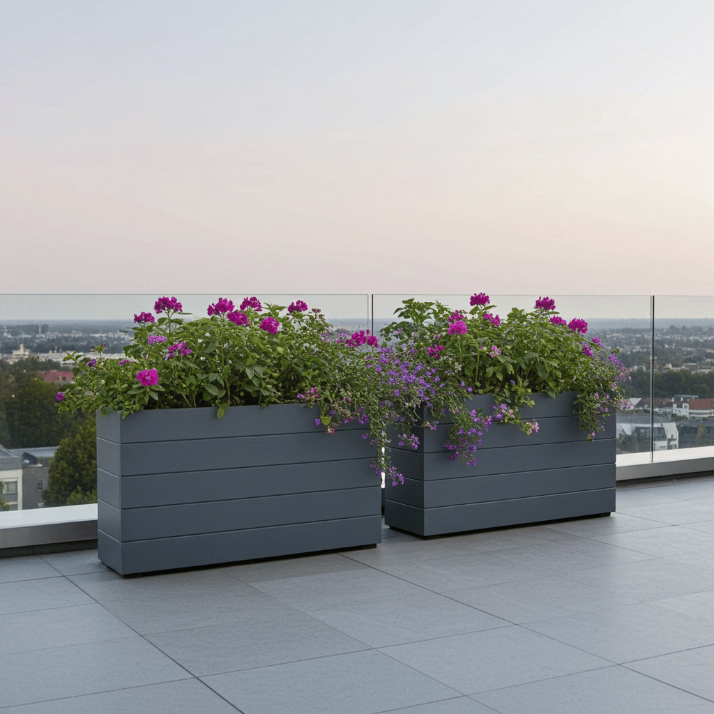 large planter on wheels elegant wooden planter painted in blacke made from wood plant box garden outdoor through