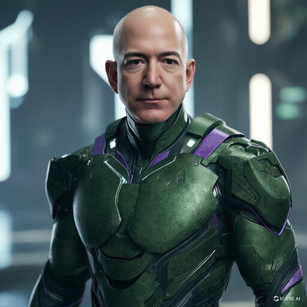 AI-generated image of jeff bezos as lex luthor