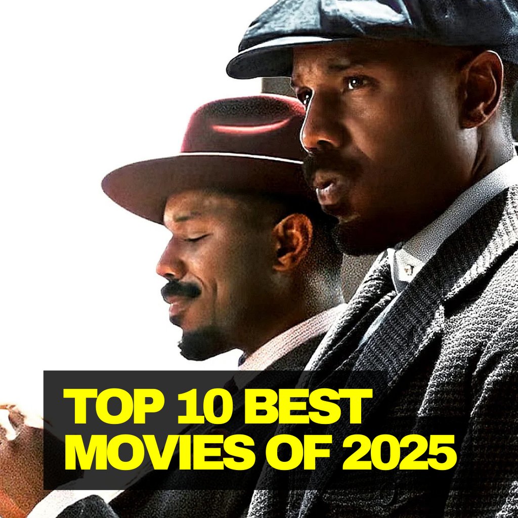 two men in suits and hats with the words top 10 best movies of the year