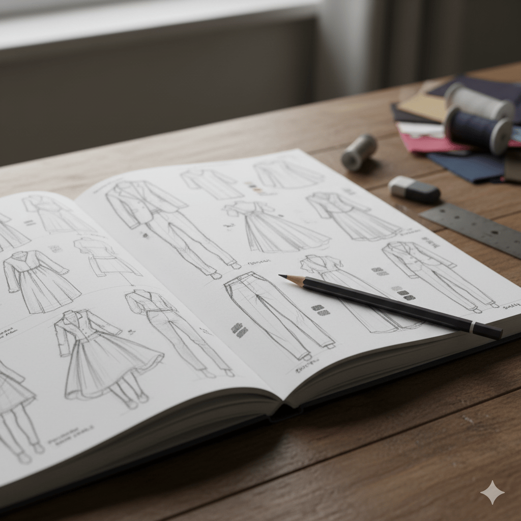 Fashion concept sketching by Cavity Studios turning creative ideas into strong visual design concept