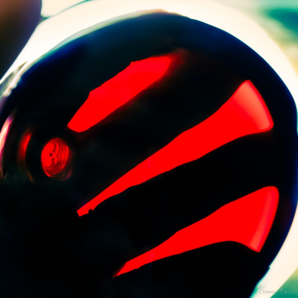 Abstraction Vinicole – Verre sombre traversé par trois éclairs rouges dans le vin