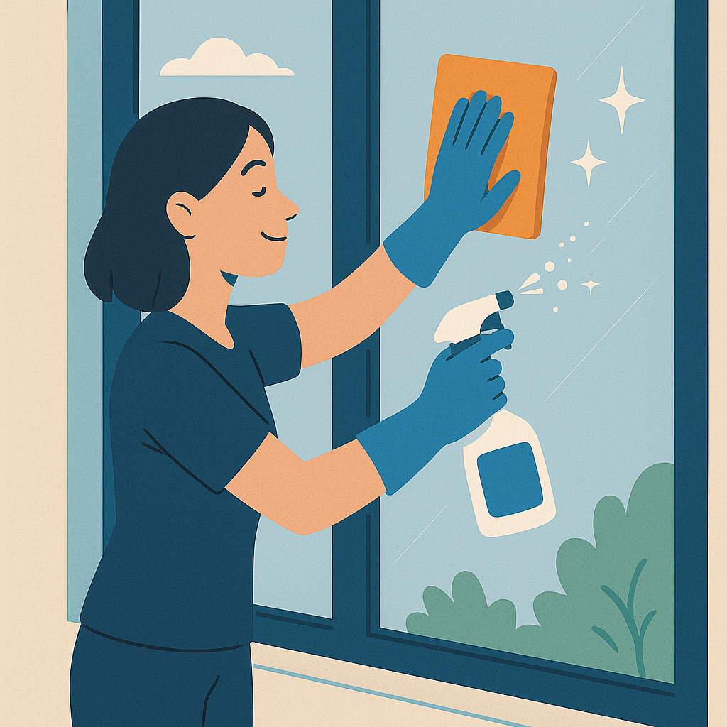 Nettoyage des vitres et baies vitrées