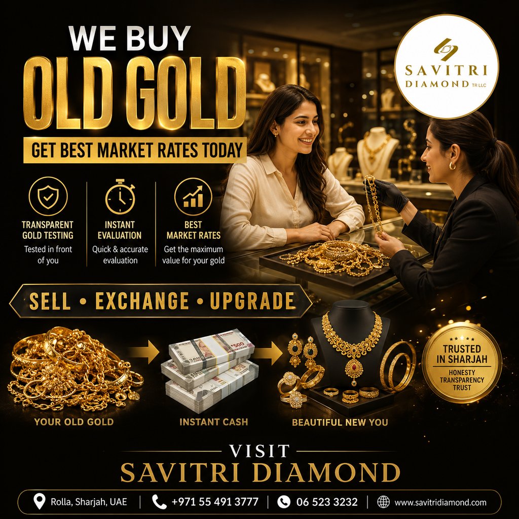 Turn Your Broken Jewelry into Cash: We Buy Old Gold in Sharjah