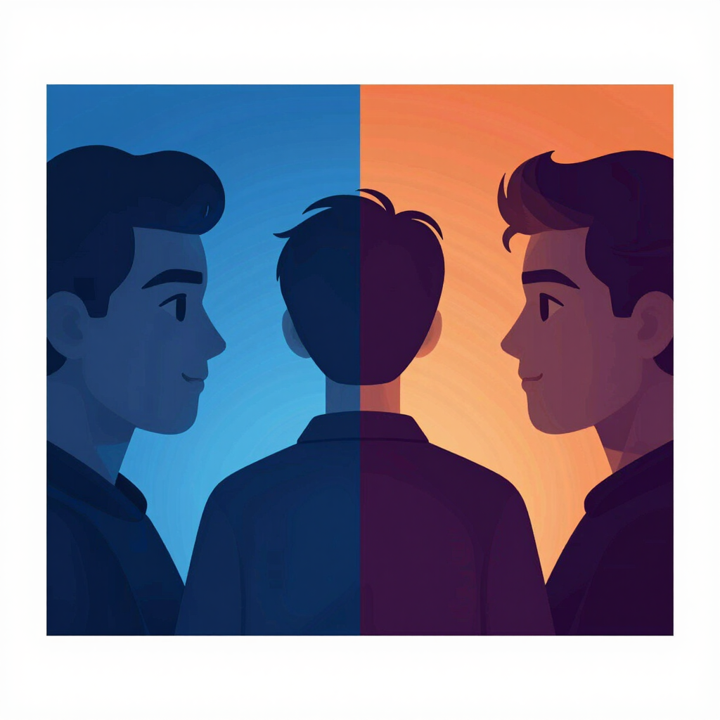 A person standing at a crossroads, looking thoughtful and contemplative.