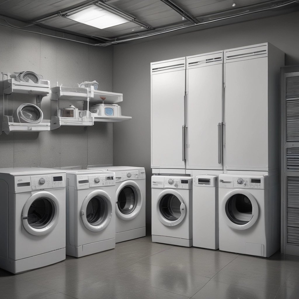 An installer setting up a refrigerator in a kitchen.