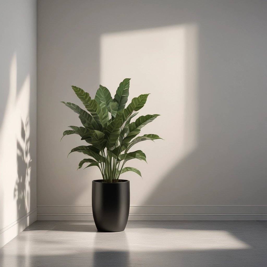 Planta Zamioculca (Planta ZZ) en una maceta de cerámica