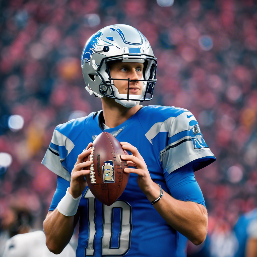 Jared Goff Holding a Football
