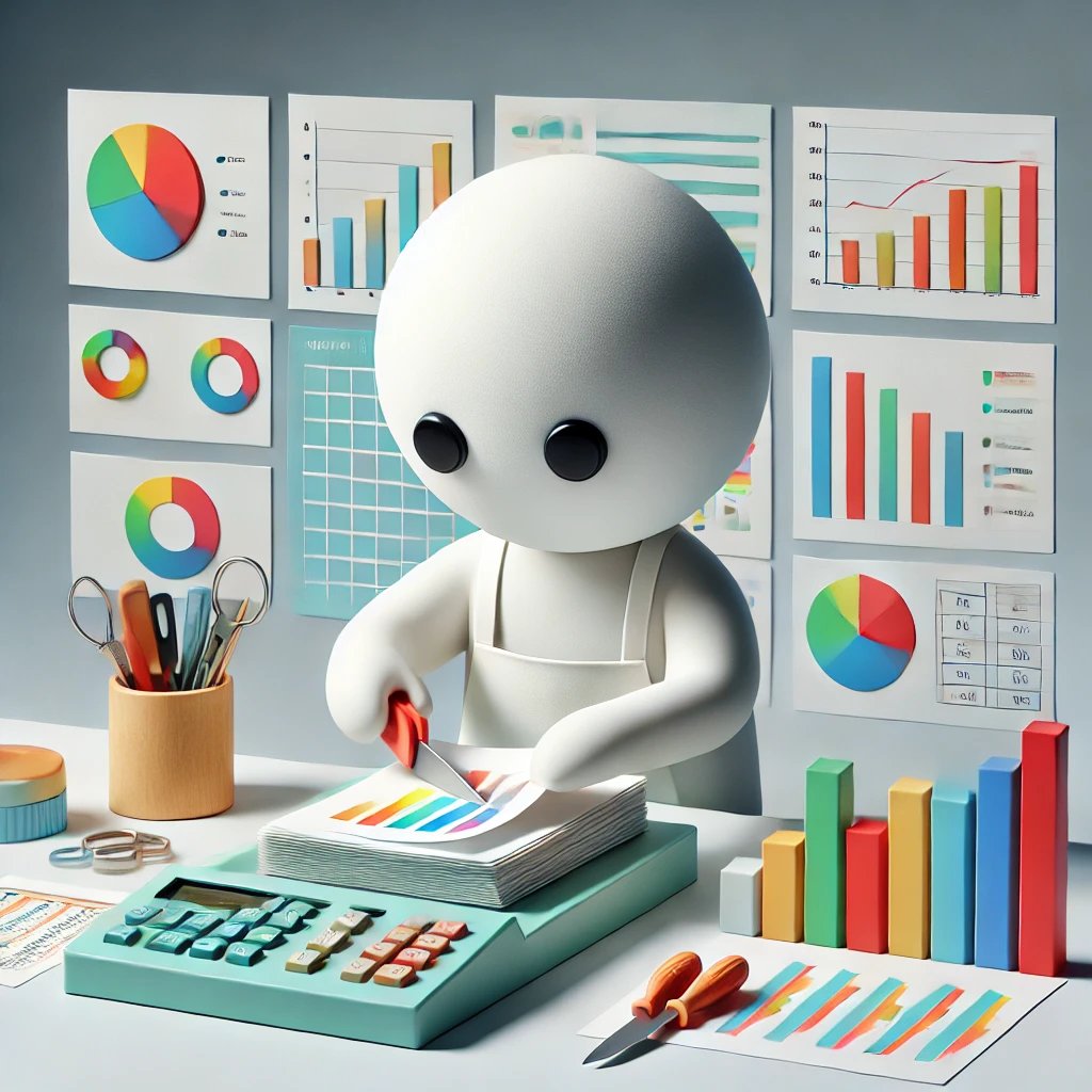 Bonhomme construisant une application basée sur la suite Office (Microsoft ou Google).